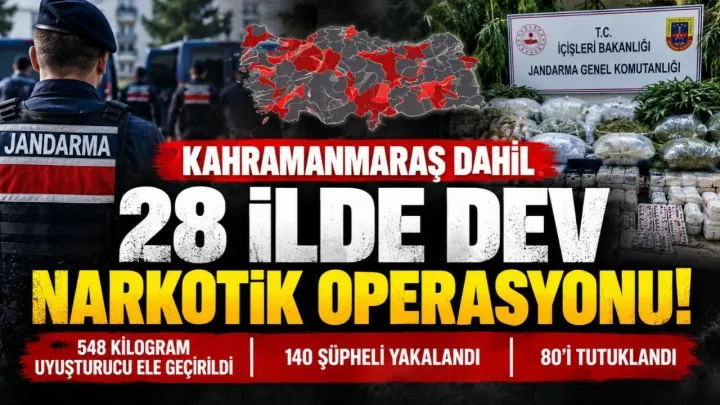 28 İlde Dev Uyuşturucu Operasyonu: 80 Şüpheli Tutuklandı