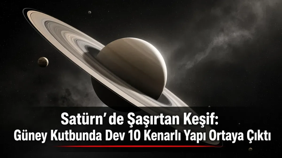 Satürn’de Şaşırtan Keşif: Güney Kutbunda Dev 10 Kenarlı Yapı Ortaya Çıktı
